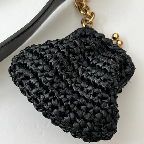 Dolce & Gabbana raffia straw black bag - Picture 6 of 12